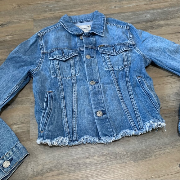 POLO Ralph Lauren Distressed Denim Jacket Size 16 - Picture 4 of 10